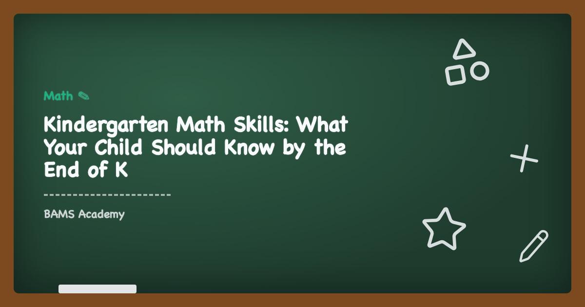 Illustration for kindergarten math skills — counting, making 10 and basic shapes